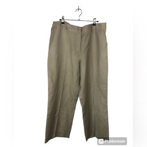 East 5th Linen Blend Cropped Wide Leg Pant Pockets